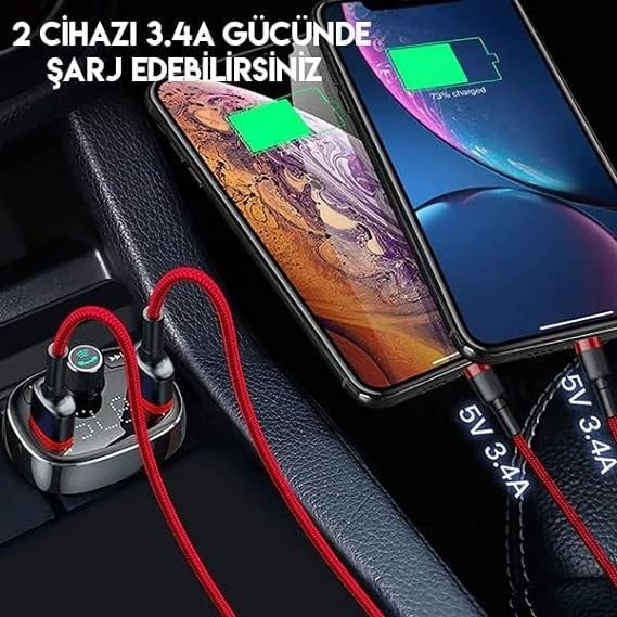 T-Typed Bluetooth MP3 Car Chargerm,