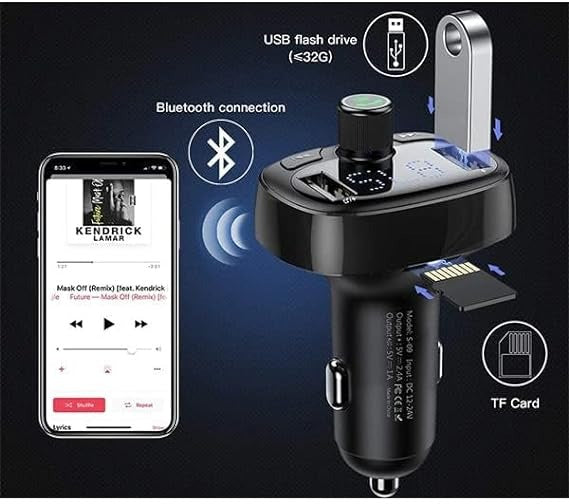 T-Typed Bluetooth MP3 Car Chargerm,